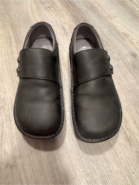 Women's Alegria Oasys Casual Slip-On Leather Shoes - Dark Grey